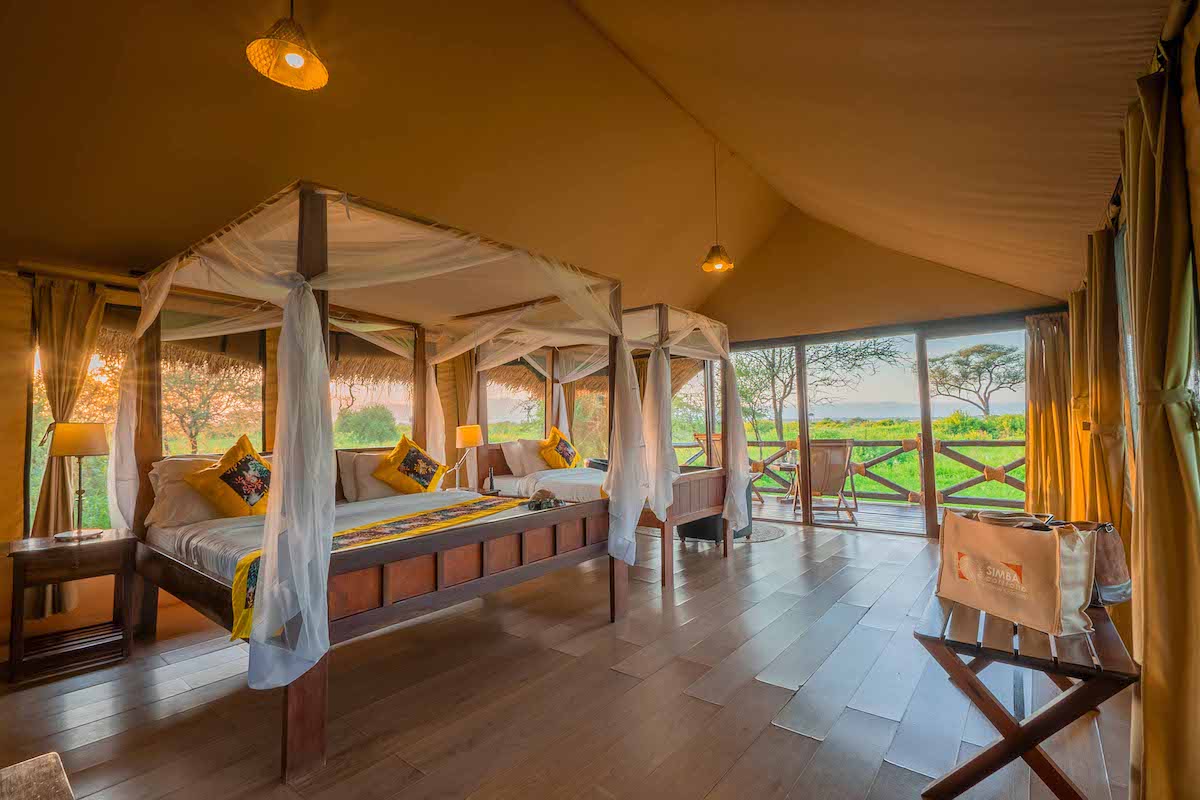 chambre Tarangire Simba Lodge safari Tanzanie 5 jours